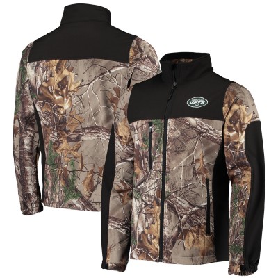 Куртка легкая на молнии New York Jets Dunbrooke Circle Hunter Softshell - Realtree Camo/Black