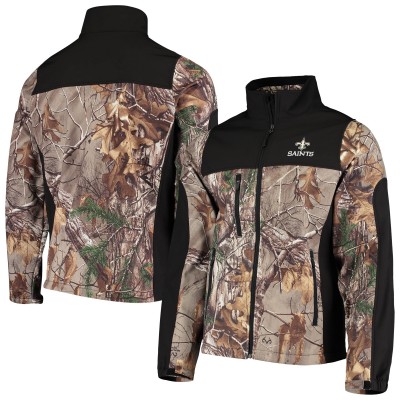 Кофта на молнии New Orleans Saints Dunbrooke Circle Hunter Softshell - Realtree Camo/Black