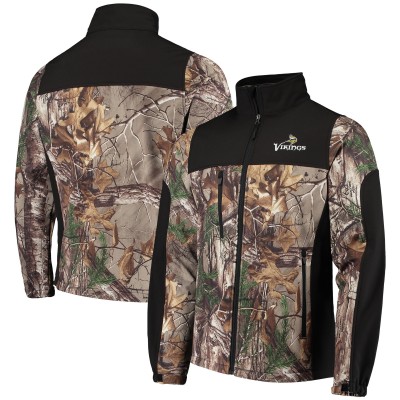 Куртка легкая на молнии Minnesota Vikings Dunbrooke Circle Hunter Softshell - Realtree Camo/Black