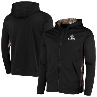 Толстовка на молнии New Orleans Saints Dunbrooke Black/Realtree Camo Decoy Tech Fleece