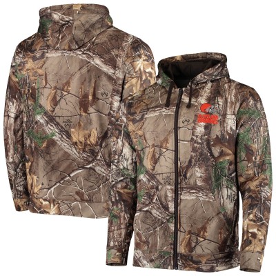 Толстовка флисовая на молнии Cleveland Browns Dunbrooke Trophy Tech - Realtree Camo