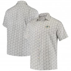 Green Bay Packers Tommy Bahama Baja Mar Woven Button-Up Shirt - White