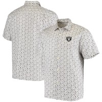 Las Vegas Raiders Tommy Bahama Baja Mar Woven Button-Up Shirt - White