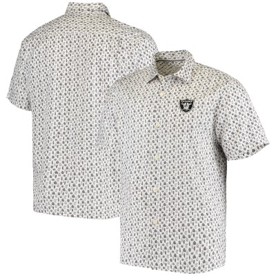 Рубашка с коротким рукавом Las Vegas Raiders Tommy Bahama Baja Mar Woven - White
