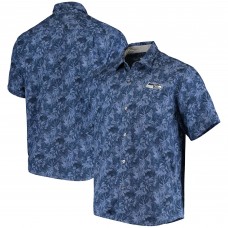 Seattle Seahawks Tommy Bahama Sport Jungle Shade Camp Button-Down Shirt - College Navy