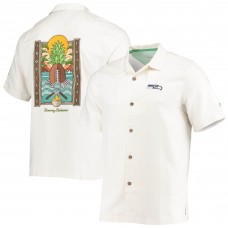 Seattle Seahawks Tommy Bahama Sport Tropical Tailgate Silk Button-Up Shirt - White