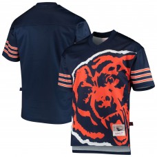 Футболка с V-образным вырезом Chicago Bears Mitchell & Ness Big Face Historic Logo - Navy