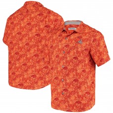 Cleveland Browns Tommy Bahama Sport Jungle Shade Camp Button-Down Shirt - Orange