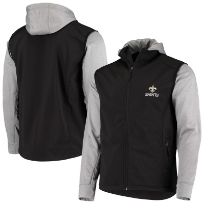 New Orleans Saints Dunbrooke Black/Gray Alpha Full-Zip Jacket