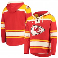 Kansas City Chiefs 47 Red/Gold Lacer V-Neck Pullover Hoodie