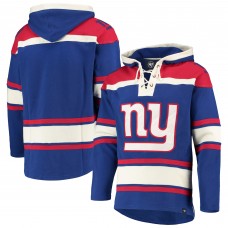 New York Giants 47 Royal/Red Lacer V-Neck Pullover Hoodie