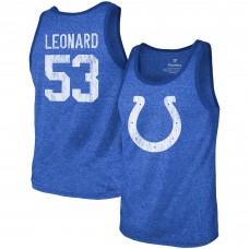 Shaquille Leonard Indianapolis Colts Name & Number Tri-Blend Tank Top - Royal