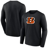 Cincinnati Bengals Black Primary Team Logo Long Sleeve T-Shirt