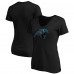 Футболка Carolina Panthers Womens Midnight Mascot Logo V-Neck - Black