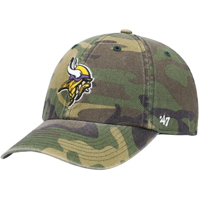 Бейсболка Minnesota Vikings 47 Camo Woodland Clean Up