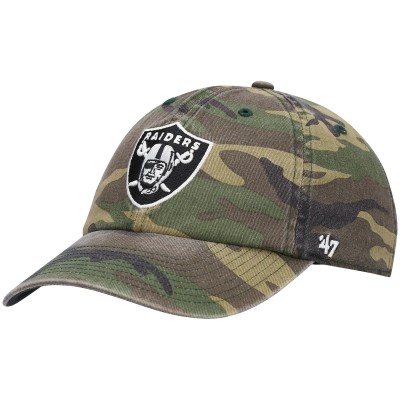 Бейсболка Las Vegas Raiders 47 Camo Woodland Clean Up