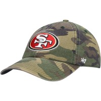 Бейсболка San Francisco 49ers 47 Camo Woodland Clean Up