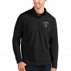 Las Vegas Raiders Antigua Black Glacier Quarter-Zip Pullover Jacket