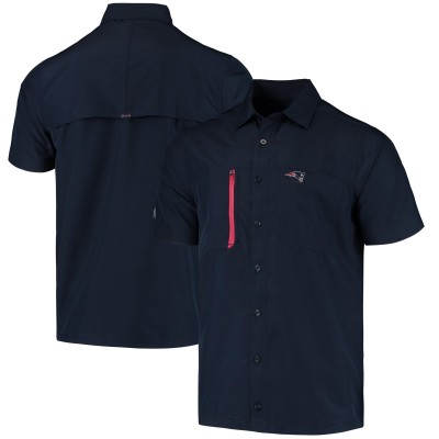 Рубашка с коротким рукавом New England Patriots Antigua Kickoff - Navy