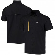 Pittsburgh Steelers Antigua Kickoff Button-Up Shirt - Black