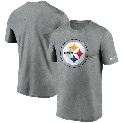 Pittsburgh Steelers Nike Heathered Charcoal Logo Essential Legend Performance T-Shirt