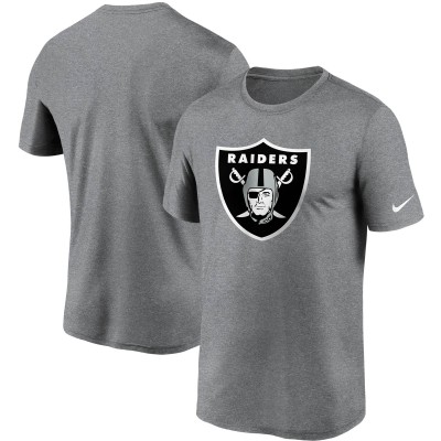 Футболка Las Vegas Raiders Nike Logo Essential Legend Performance - Heathered Charcoal