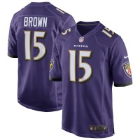Игровая джерси Baltimore Ravens Marquise Brown Nike Purple Home Game