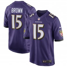 Игровая джерси Baltimore Ravens Marquise Brown Nike Purple Home Game