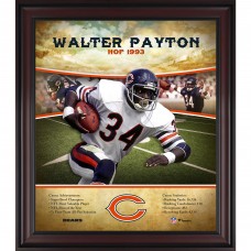 Chicago Bears Walter Payton Fanatics Authentic Framed 15 x 17 Hall of Fame Career Profile