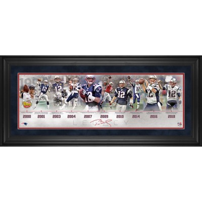 New England Patriots Tom Brady Fanatics Authentic Framed 10 x 30 Legacy Career Timeline Collage