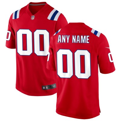 Именная игровая джерси New England Patriots Nike Alternate - Red