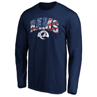 Los Angeles Rams Navy Banner Wave Long Sleeve T-Shirt
