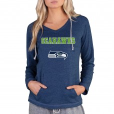 Женская кофта с капюшоном Seattle Seahawks Concepts Sport Navy Mainstream Tri-Blend Raglan V-Neck