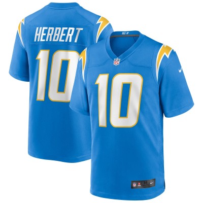 Игровая джерси Justin Herbert Los Angeles Chargers Nike - Powder Blue