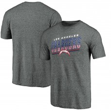 Los Angeles Chargers Gray Team Freedom Tri-Blend T-Shirt