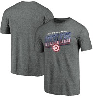 Pittsburgh Steelers Gray Team Freedom Tri-Blend T-Shirt