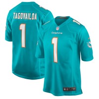 Джерси Miami Dolphins Tua Tagovailoa Nike Aqua Player Game