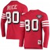 Футболка с длинным рукавом Jerry Rice San Francisco 49ers Mitchell & Ness Throwback - Scarlet Футболка с длинным рукавом Jerry Rice San Francisco 49ers Mitchell & Ness Throwback - Scarlet