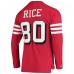 Футболка с длинным рукавом Jerry Rice San Francisco 49ers Mitchell & Ness Throwback - Scarlet