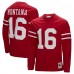Футболка с длинным рукавом Joe Montana San Francisco 49ers Mitchell & Ness Throwback - Scarlet