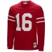 Футболка с длинным рукавом Joe Montana San Francisco 49ers Mitchell & Ness Throwback - Scarlet