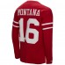 Футболка с длинным рукавом Joe Montana San Francisco 49ers Mitchell & Ness Throwback - Scarlet