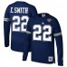 Dallas Cowboys Emmitt Smith Mitchell & Ness Navy Throwback Retired Player Name & Number Long Sleeve Top