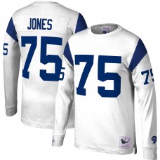 Лонгслив с номером Deacon Jones Los Angeles Rams Mitchell & Ness Throwback Retired - White