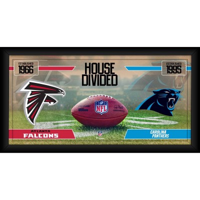 Atlanta Falcons vs. Carolina Panthers Fanatics Authentic Framed 10 x 20 House Divided Football Collage