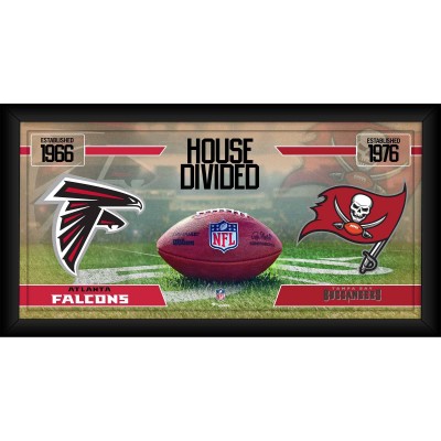 Atlanta Falcons vs. Tampa Bay Buccaneers Fanatics Authentic Framed 10 x 20 House Divided Football Collage