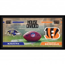 Baltimore Ravens vs. Cincinnati Bengals Fanatics Authentic Framed 10 x 20 House Divided Football Collage