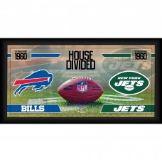 Buffalo Bills vs. New York Jets Fanatics Authentic Framed 10 x 20 House Divided Football Collage Buffalo Bills vs. New York Jets Fanatics Authentic Framed 10 x 20 House Divided Football Collage