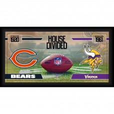 Chicago Bears vs. Minnesota Vikings Fanatics Authentic Framed 10 x 20 House Divided Football Collage