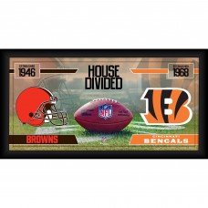 Cleveland Browns vs. Cincinnati Bengals Fanatics Authentic Framed 10 x 20 House Divided Football Collage